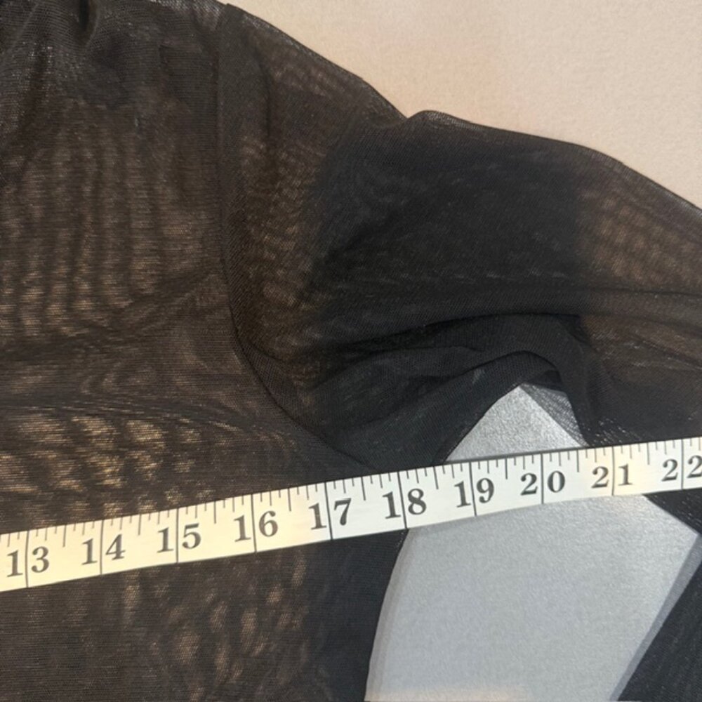 Vine Street Sheer Mesh Zip Hoodie Black Goth Y2K Cyber Fairy Grunge Size S - Picture 7 of 11